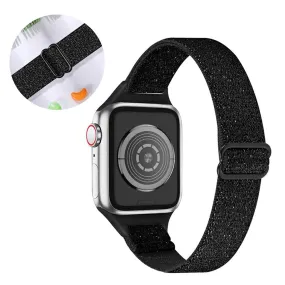Apple Watch 42mm - 44mm nylon watch strap - Glitter Black