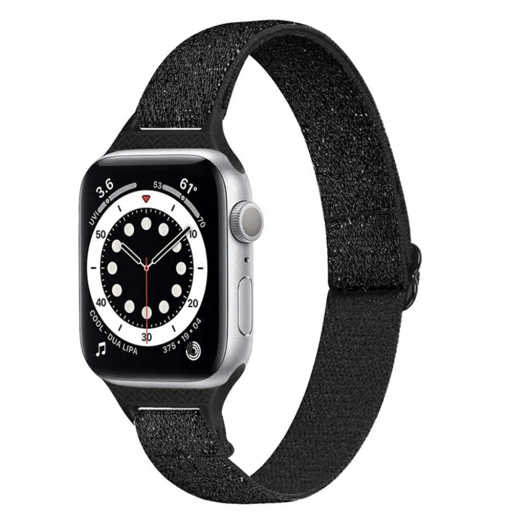 Apple Watch 42mm - 44mm nylon watch strap - Glitter Black