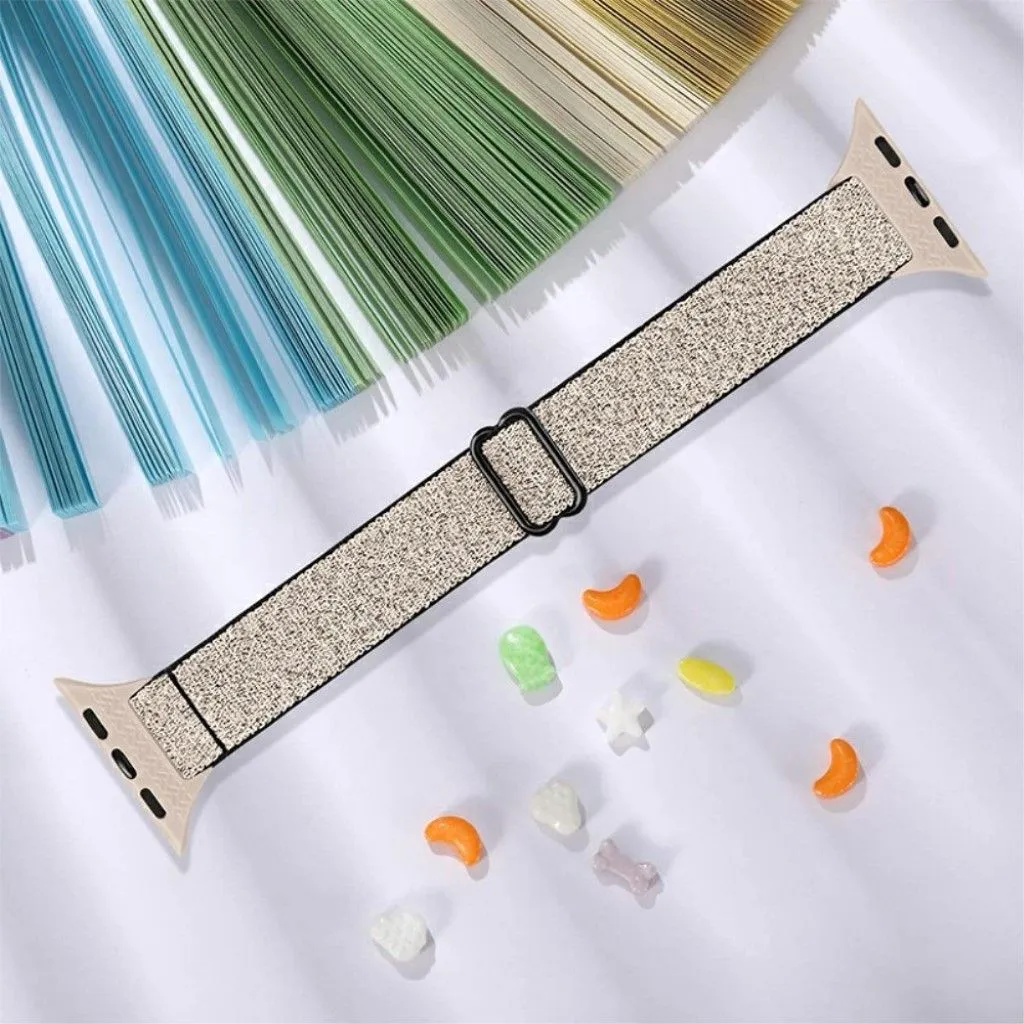 Apple Watch 42mm - 44mm nylon watch strap - Glitter Gold