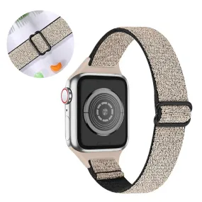 Apple Watch 42mm - 44mm nylon watch strap - Glitter Gold