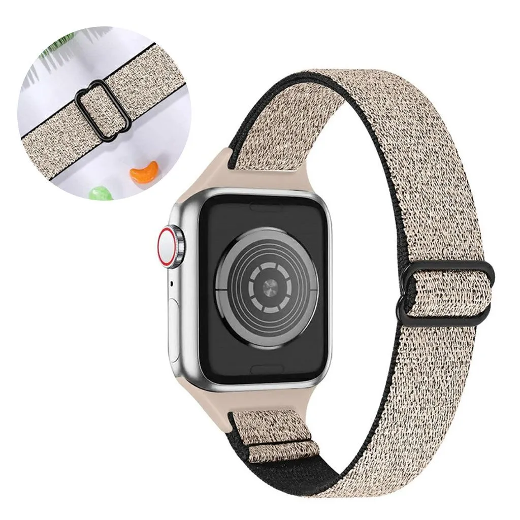 Apple Watch 42mm - 44mm nylon watch strap - Glitter Gold