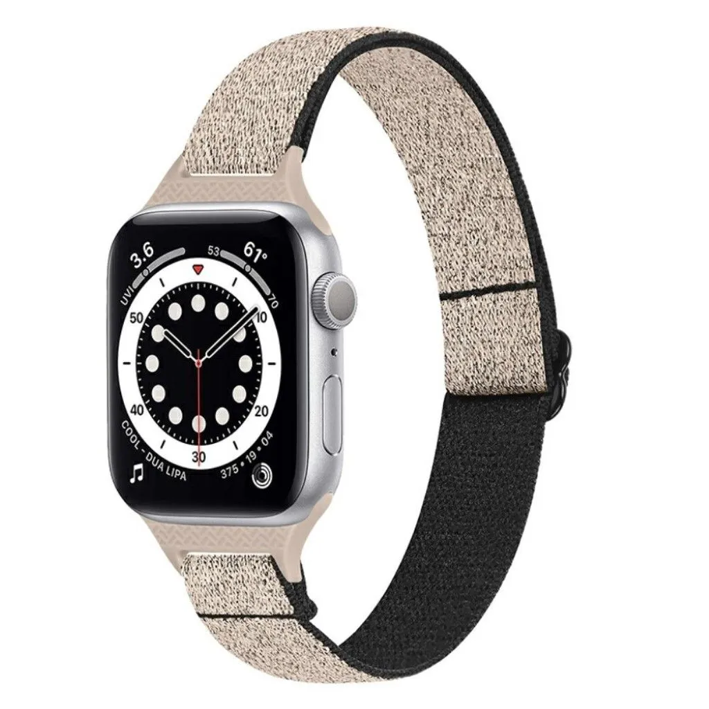 Apple Watch 42mm - 44mm nylon watch strap - Glitter Gold