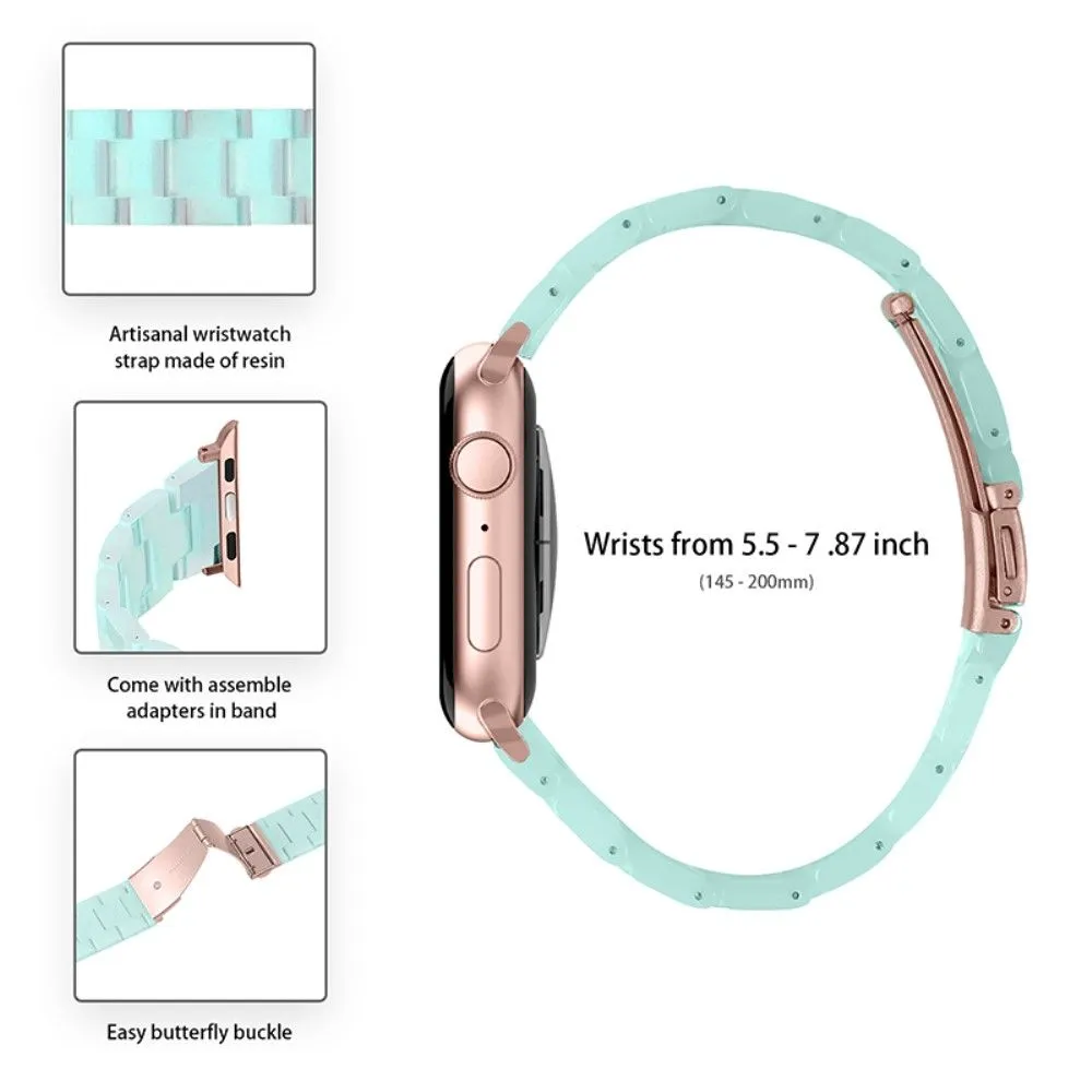 Apple Watch (45mm) 3 bead resin watch strap - Green