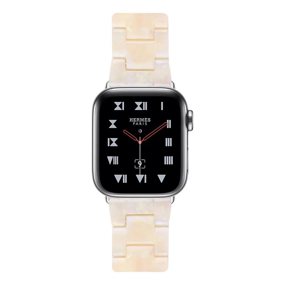 Apple Watch (45mm) 3 bead resin watch strap - White