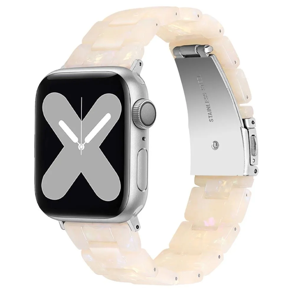 Apple Watch (45mm) 3 bead resin watch strap - White
