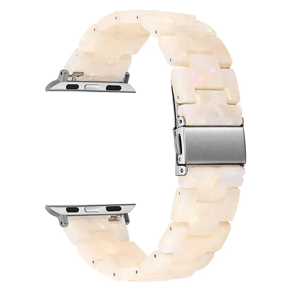Apple Watch (45mm) 3 bead resin watch strap - White