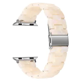 Apple Watch (45mm) 3 bead resin watch strap - White