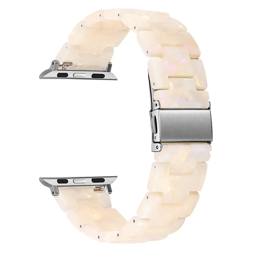 Apple Watch (45mm) 3 bead resin watch strap - White
