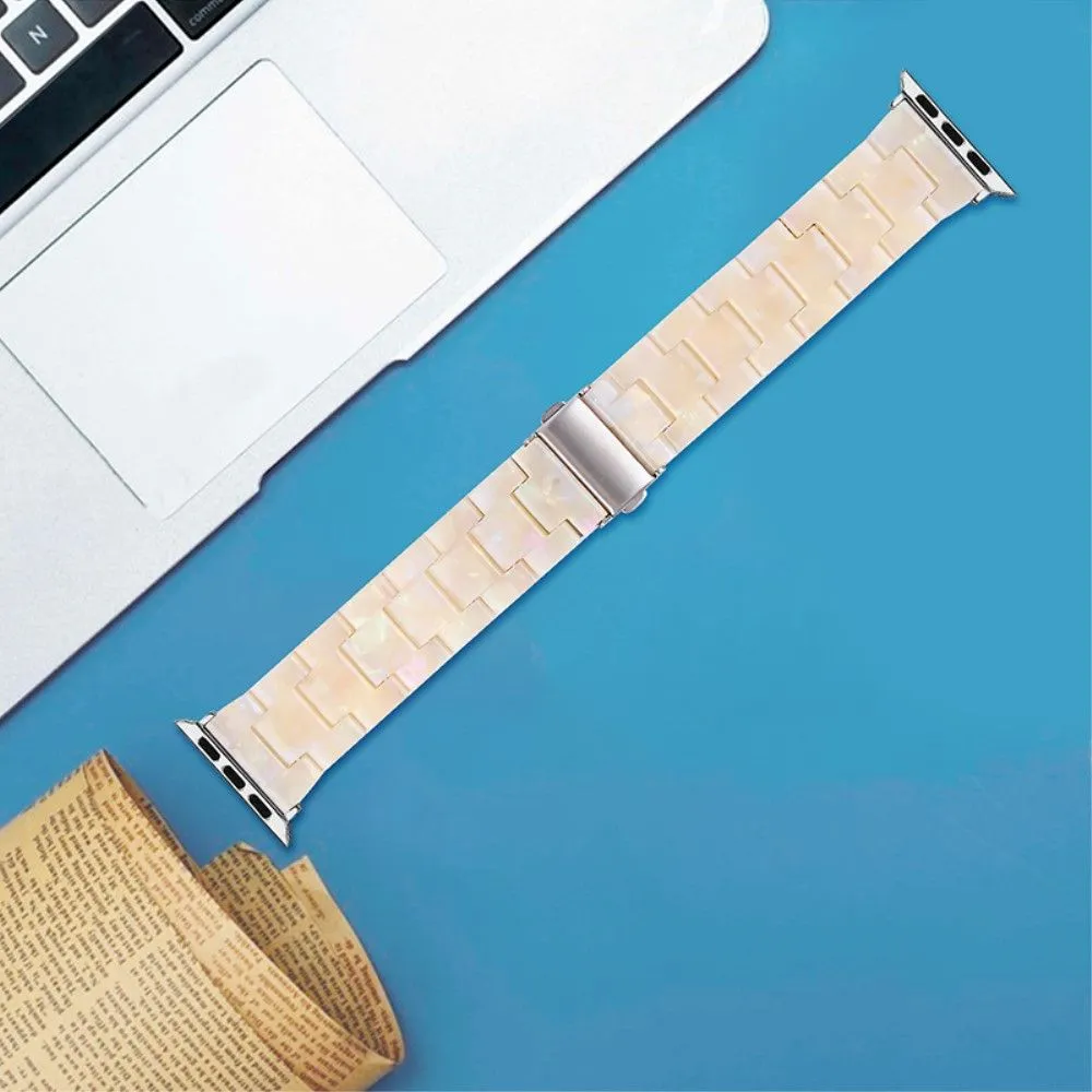 Apple Watch (45mm) 3 bead resin watch strap - White