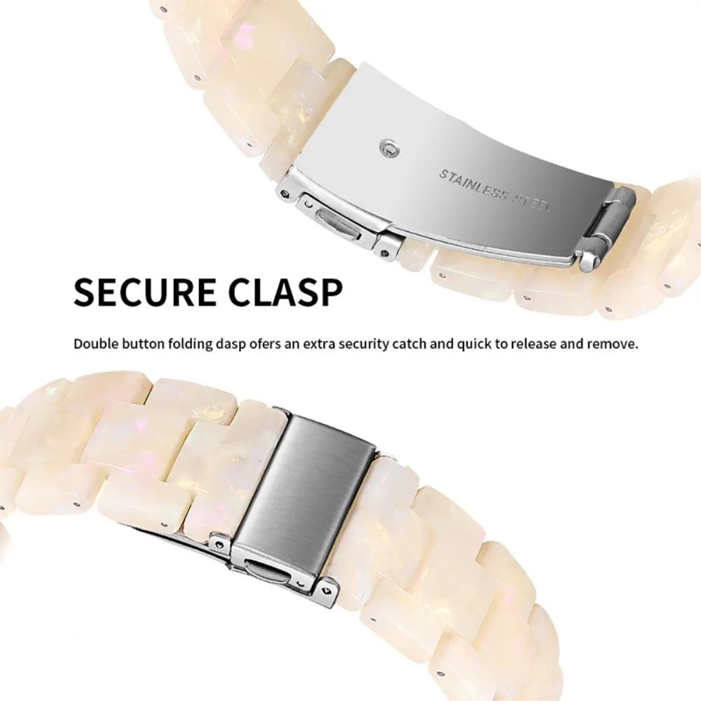 Apple Watch (45mm) 3 bead resin watch strap - White