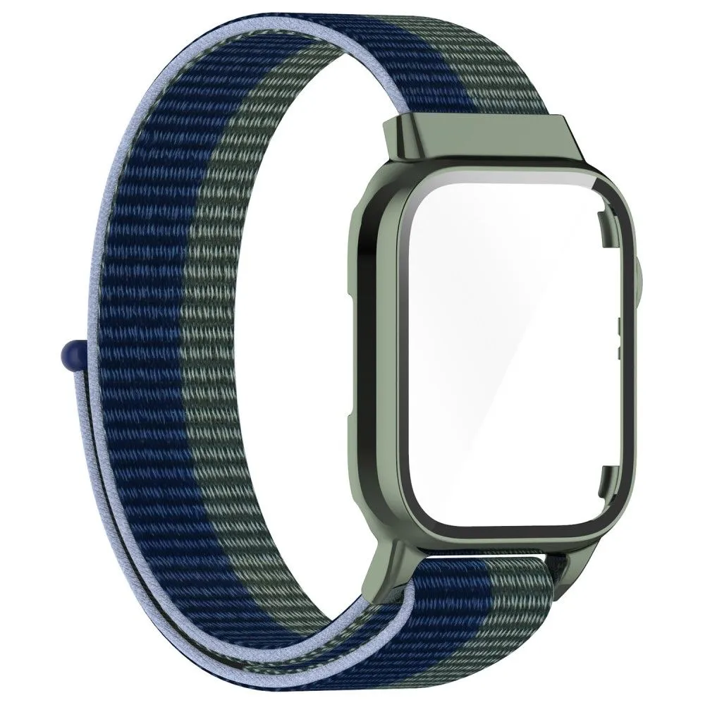 Apple Watch (45mm) nylon watch strap   tempered glass - Dark Blue / Grey