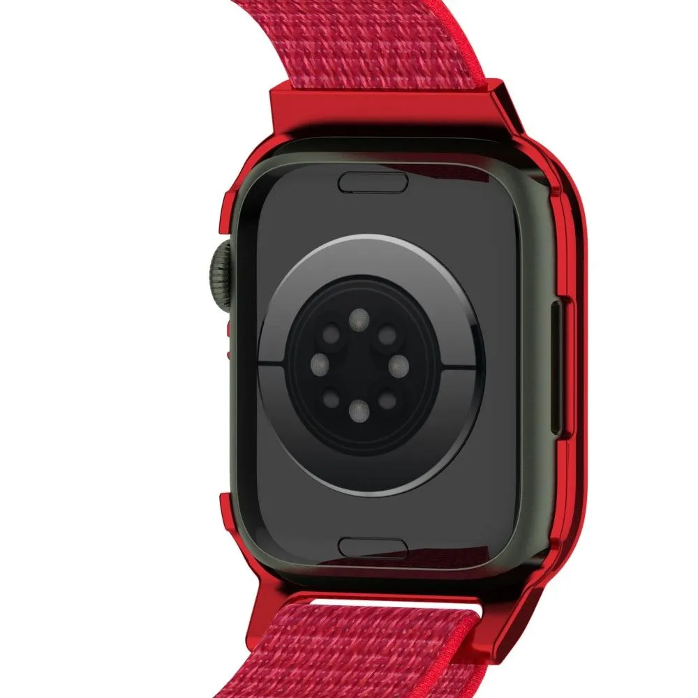 Apple Watch (45mm) nylon watch strap   tempered glass - Dark Blue / Grey