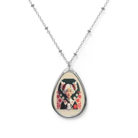 Asian Silverfox Oval Necklace