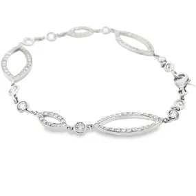 Aspery And Guldag Open Marquise Diamond Link Bracelet