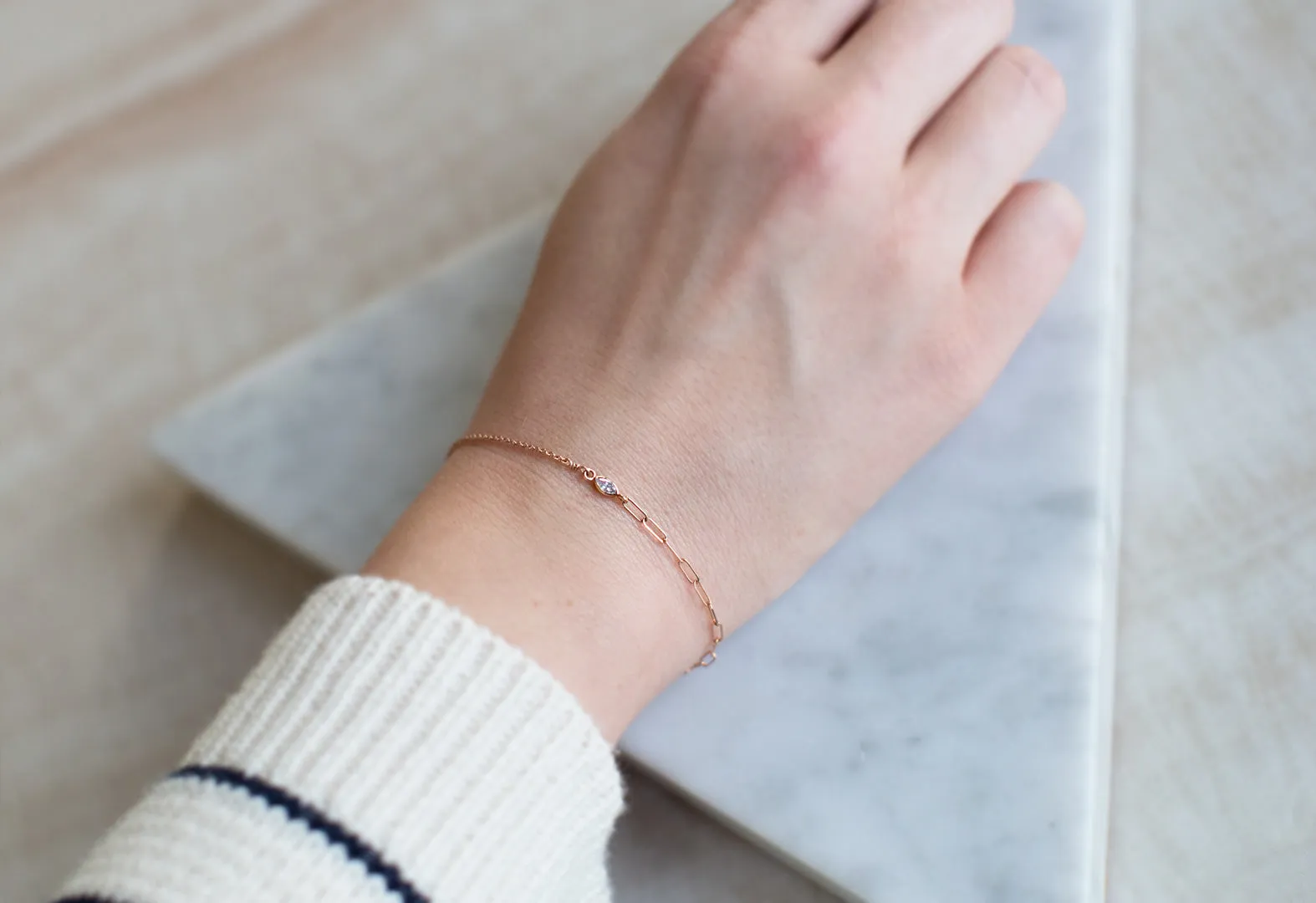 Asymmetrical Diamond Eye Bracelet