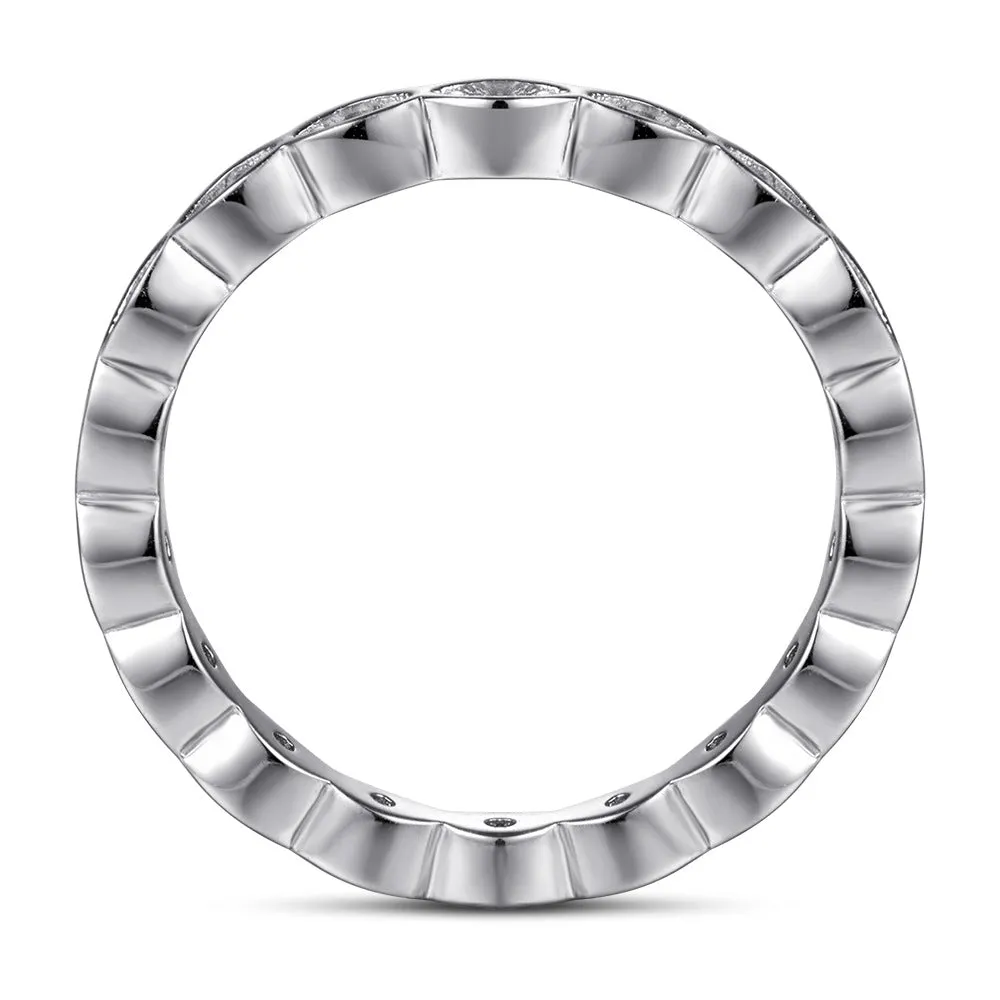 Beading Marquise Zircon Silver Ring for Women