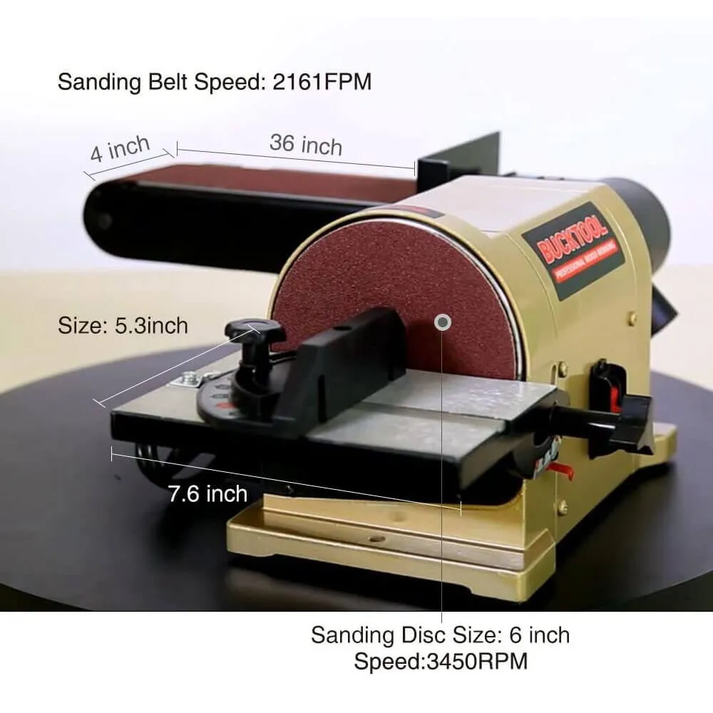 Bench Belt & Disc Sander Combo |  4 in. x 36 in. Belt and 6 in. Disc | BD4603