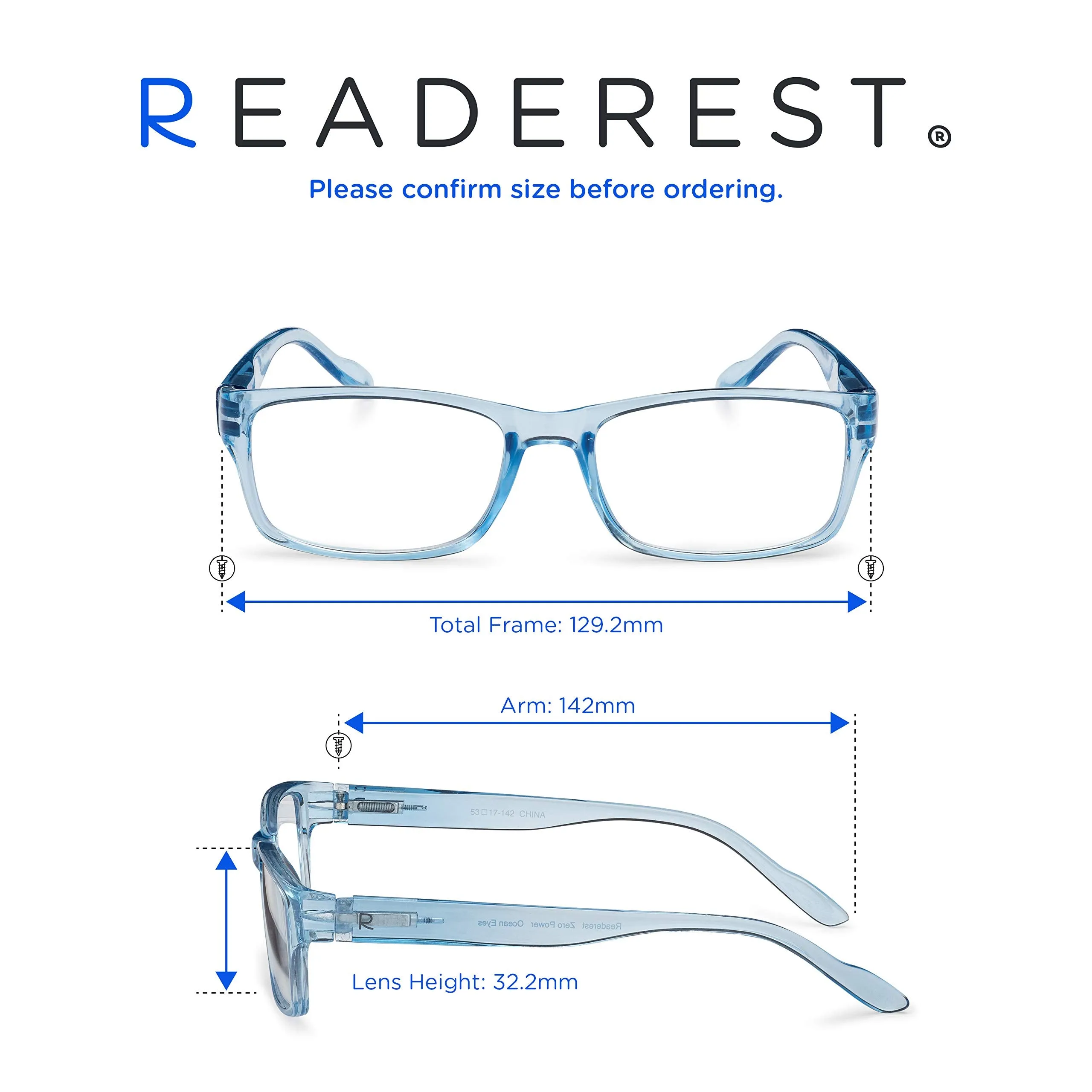 Blue-Light-Blocking-Reading-Glasses-Light-Blue-2-00-Magnification Anti Glare