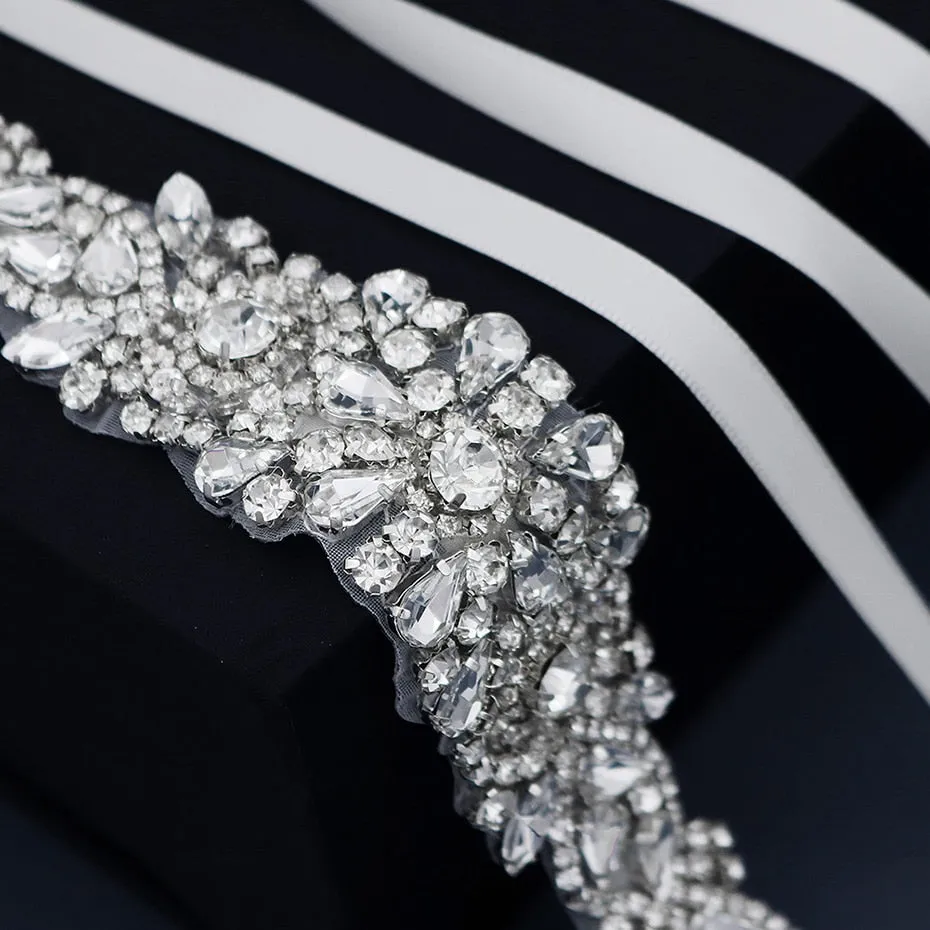 Bridal Wedding Dress Belt Accessories Crystal Handmade Sash