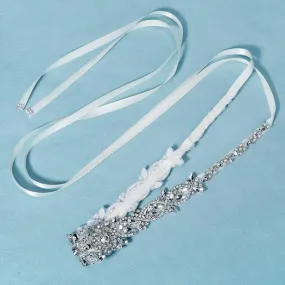 Bridal Wedding Dress Belt Accessories Crystal Handmade Sash