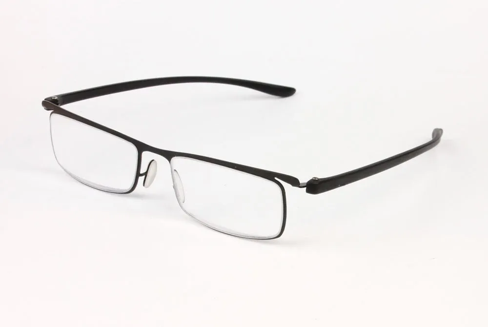 Brightzone Men's Full Rim Square Ultem Reading Glasses