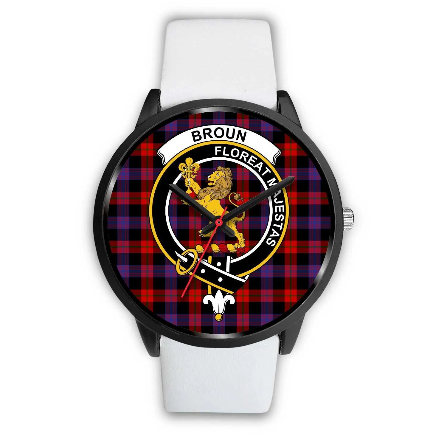 Broun Modern Clan Badge Tartan Black Watch