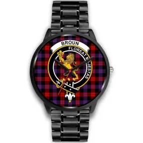 Broun Modern Clan Badge Tartan Black Watch