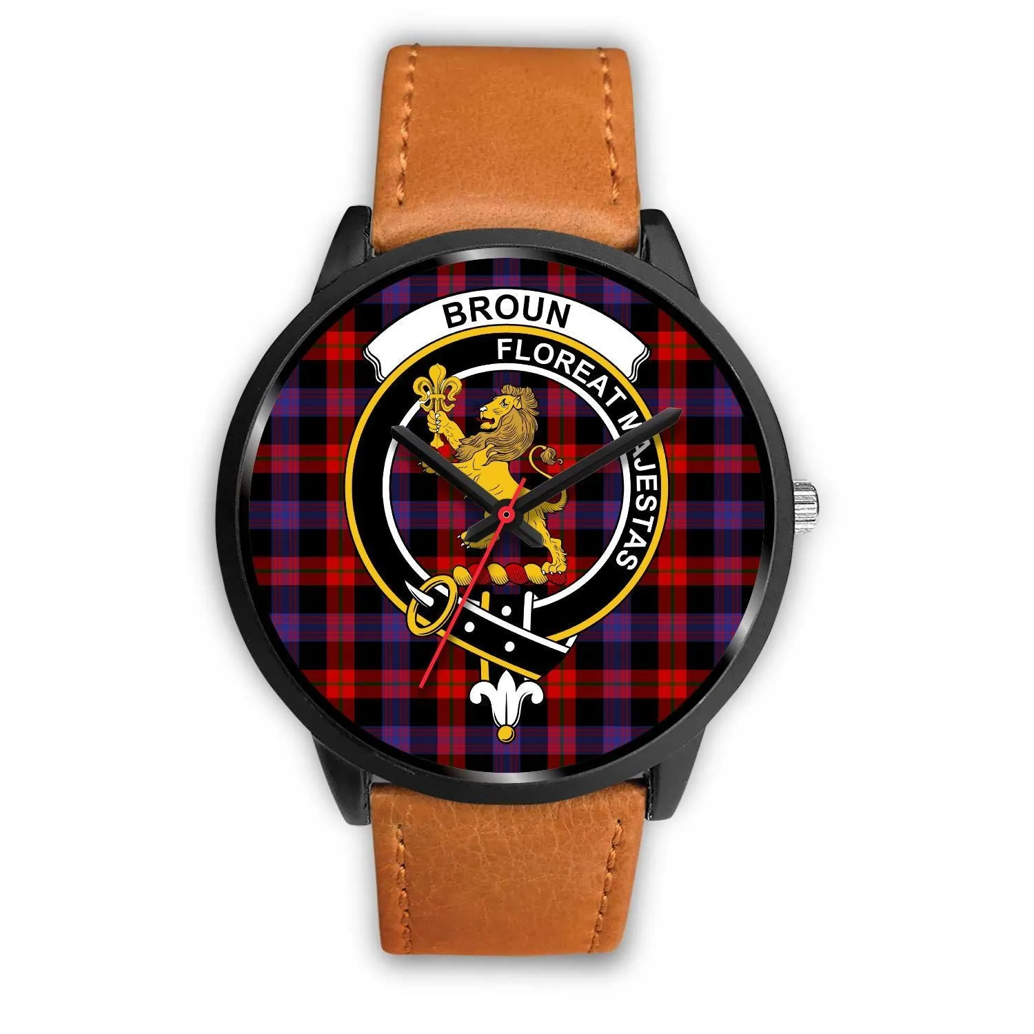 Broun Modern Clan Badge Tartan Black Watch