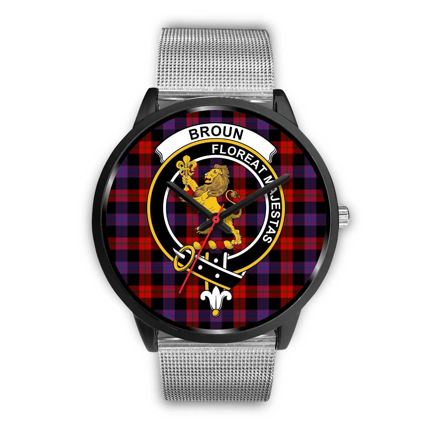 Broun Modern Clan Badge Tartan Black Watch