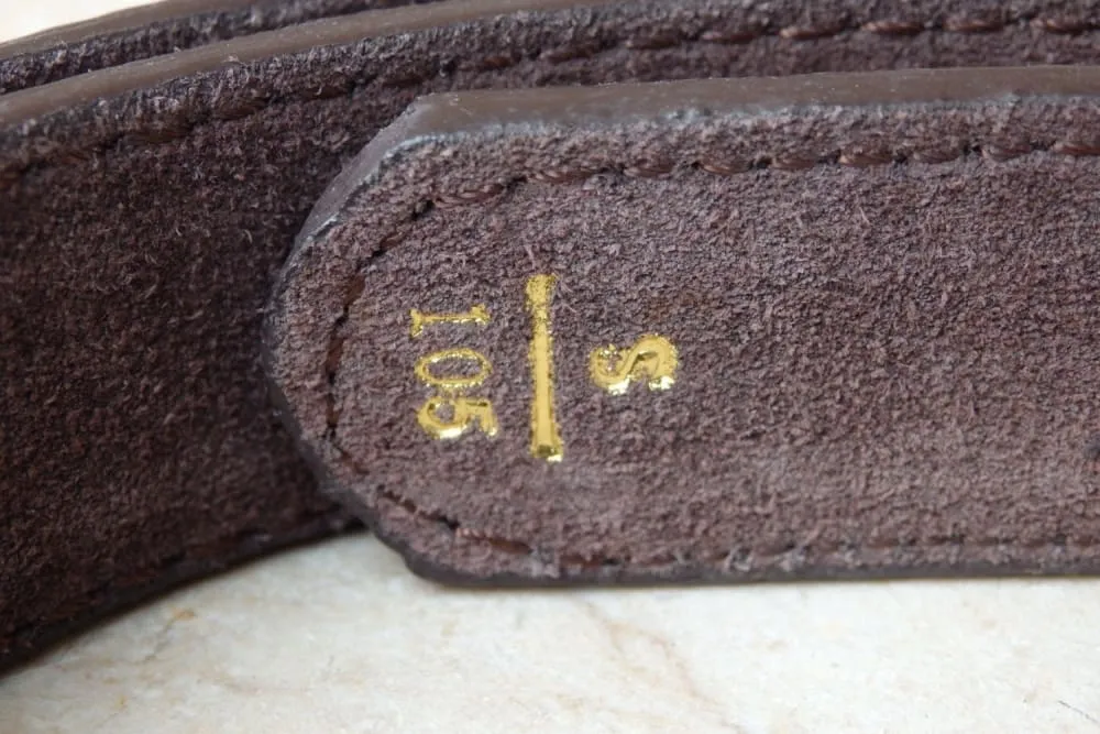 Brown leather belt