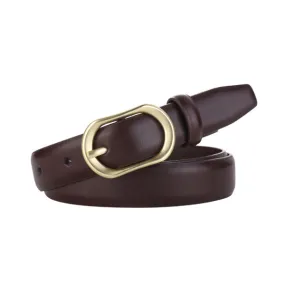 Brown Women Genuine Leather Belt 棕色女士真皮皮带 KCBELT1085