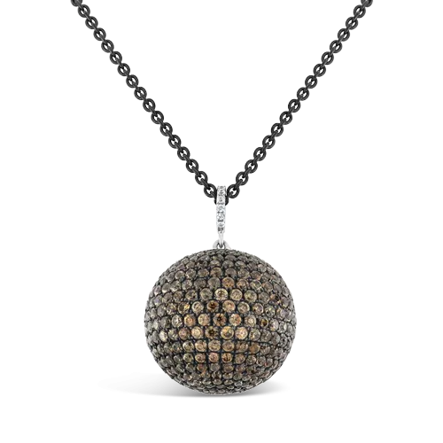 Brown Zircon Sphere Shaped Pendant