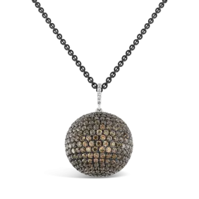 Brown Zircon Sphere Shaped Pendant