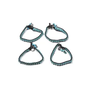 BUNDLE: Teal Stone Bracelet 4 Pieces - Thailand
