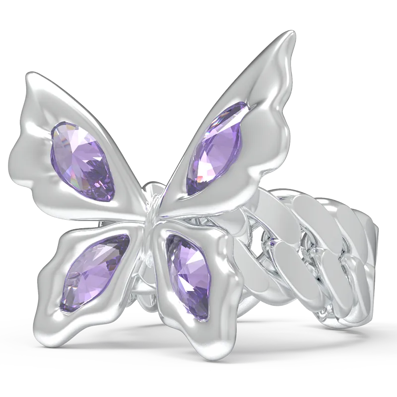 BUTTERFLY CUBAN CHAIN RING