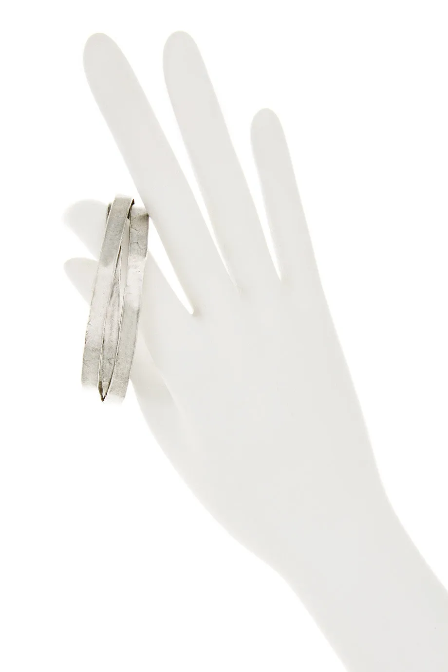 BY THE STONES TEXTURED Silver Wire Bangle