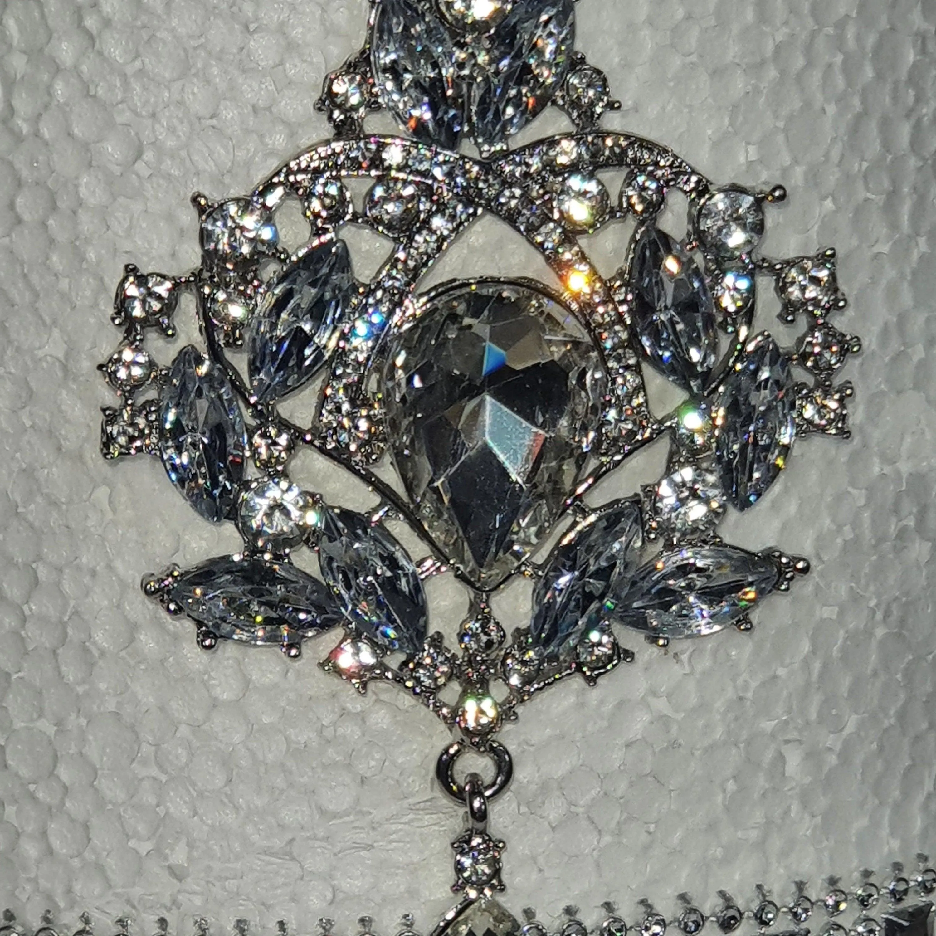 Cake brooch, Droplet style crystal rhinestone cake decoration by Crystal wedding uk
