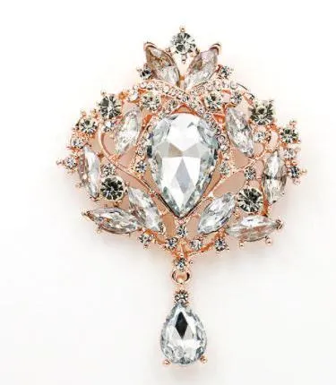 Cake brooch, Droplet style crystal rhinestone cake decoration by Crystal wedding uk