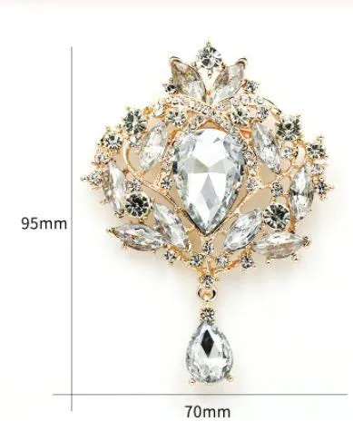 Cake brooch, Droplet style crystal rhinestone cake decoration by Crystal wedding uk