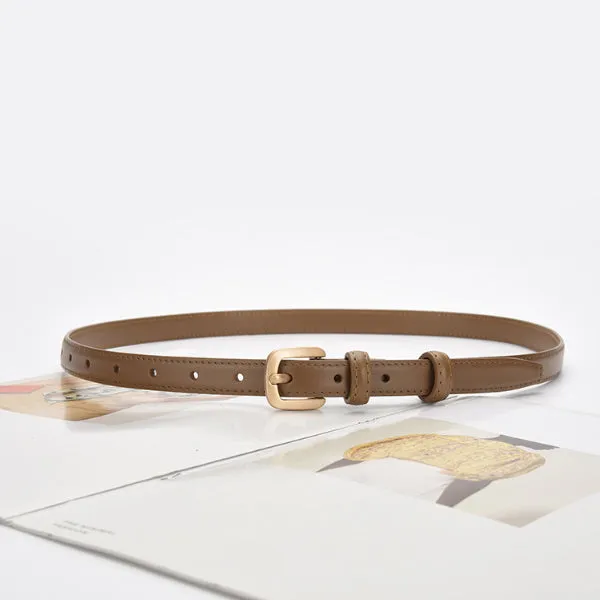 Caramel Women Genuine Leather Belt 焦糖色女士真皮皮带 KCBELT1076