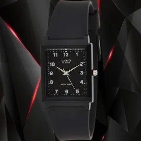 Casio Rectangle Analogue Black Dial Resin Strap Unisex Watch| MQ-27-1BDF