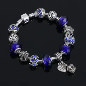 Charm bracelet for Women DIY Crystal Beads Bracelets Pulseira Jewelry Gift