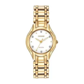 Citizen Ladies Eco Drive Silhouette Diamond Watch EM0282-56A