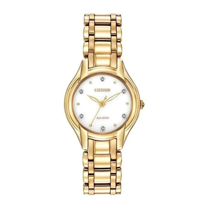 Citizen Ladies Eco Drive Silhouette Diamond Watch EM0282-56A