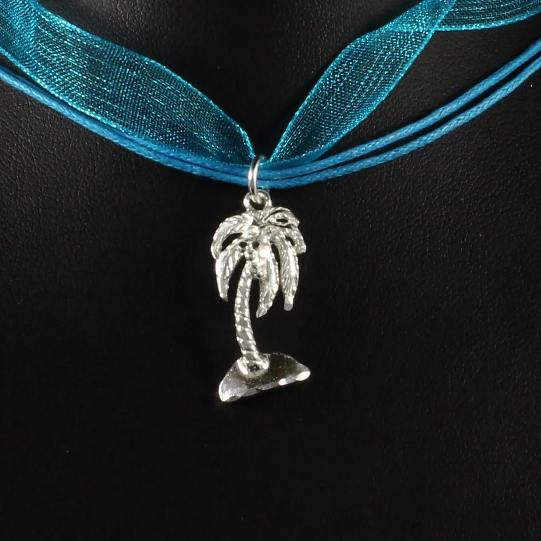 Coconut Tree Pendant with Chain