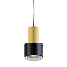 Corbett Lighting Melrose Pendant Light in Black and Brass
