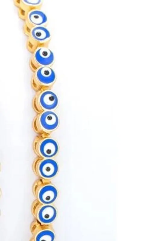 Cross-border New Arrival Colorful Oil Necklace Adjustable Bracelet Female Eyes Rainbow Color Retractable Bracelet Spot One Piece Dropshipping