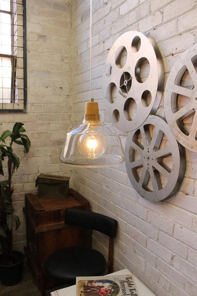 Croxley Glass Wood Top Pendant