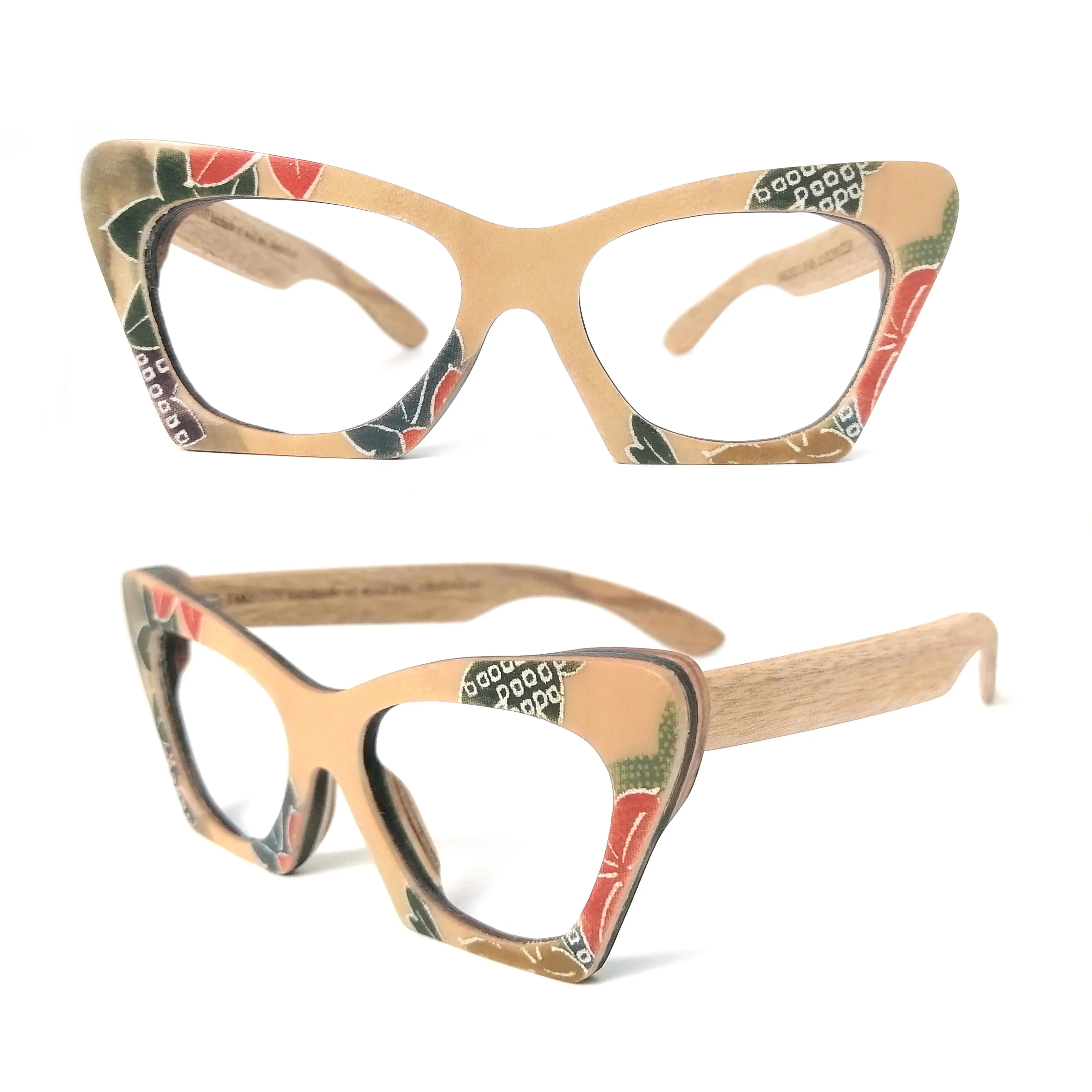 custom multicolor painting wood glasses