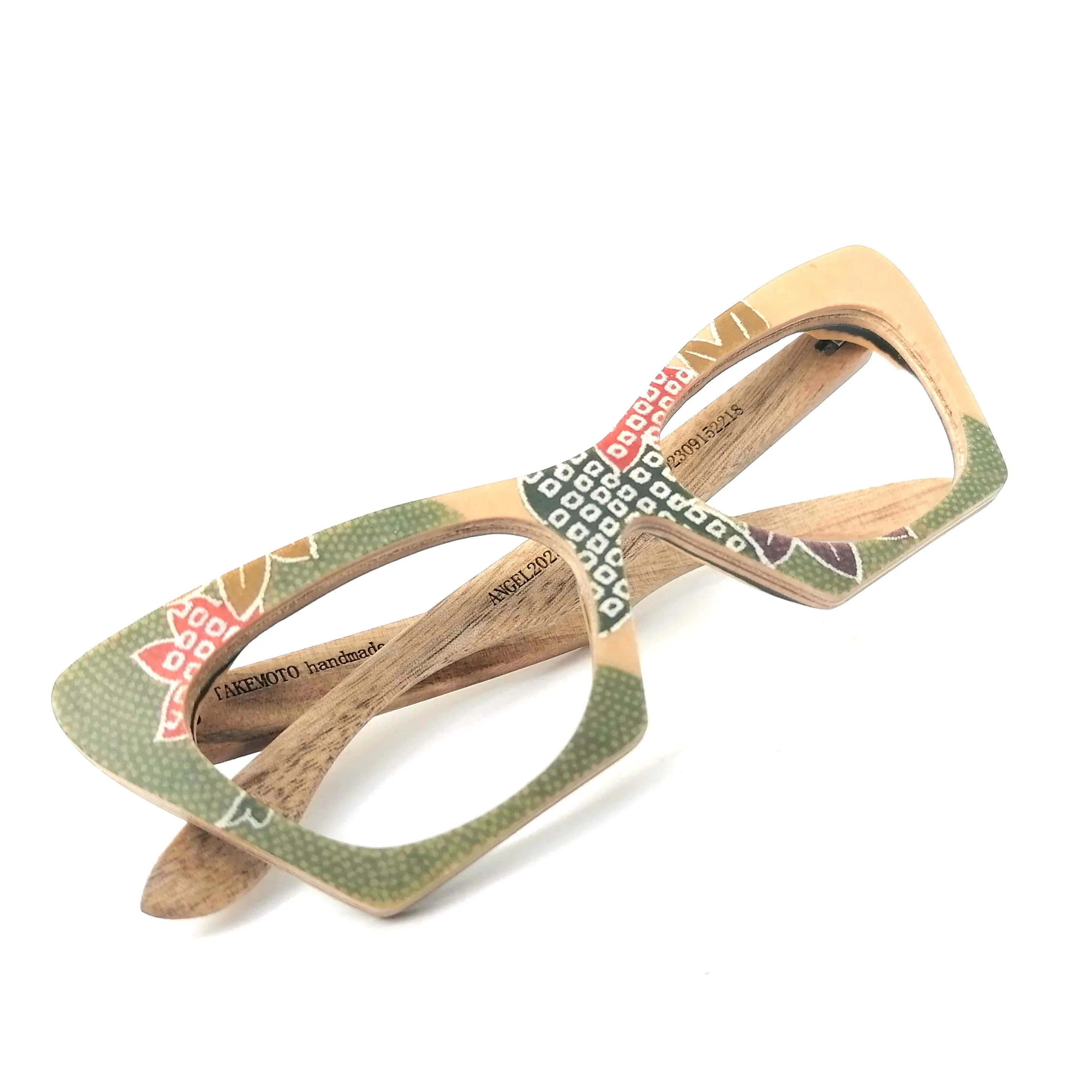 custom multicolor painting wood glasses